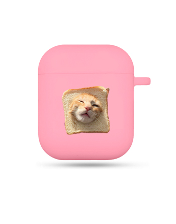 [에어팟1/2]식빵 냥이(고리형)-핑크